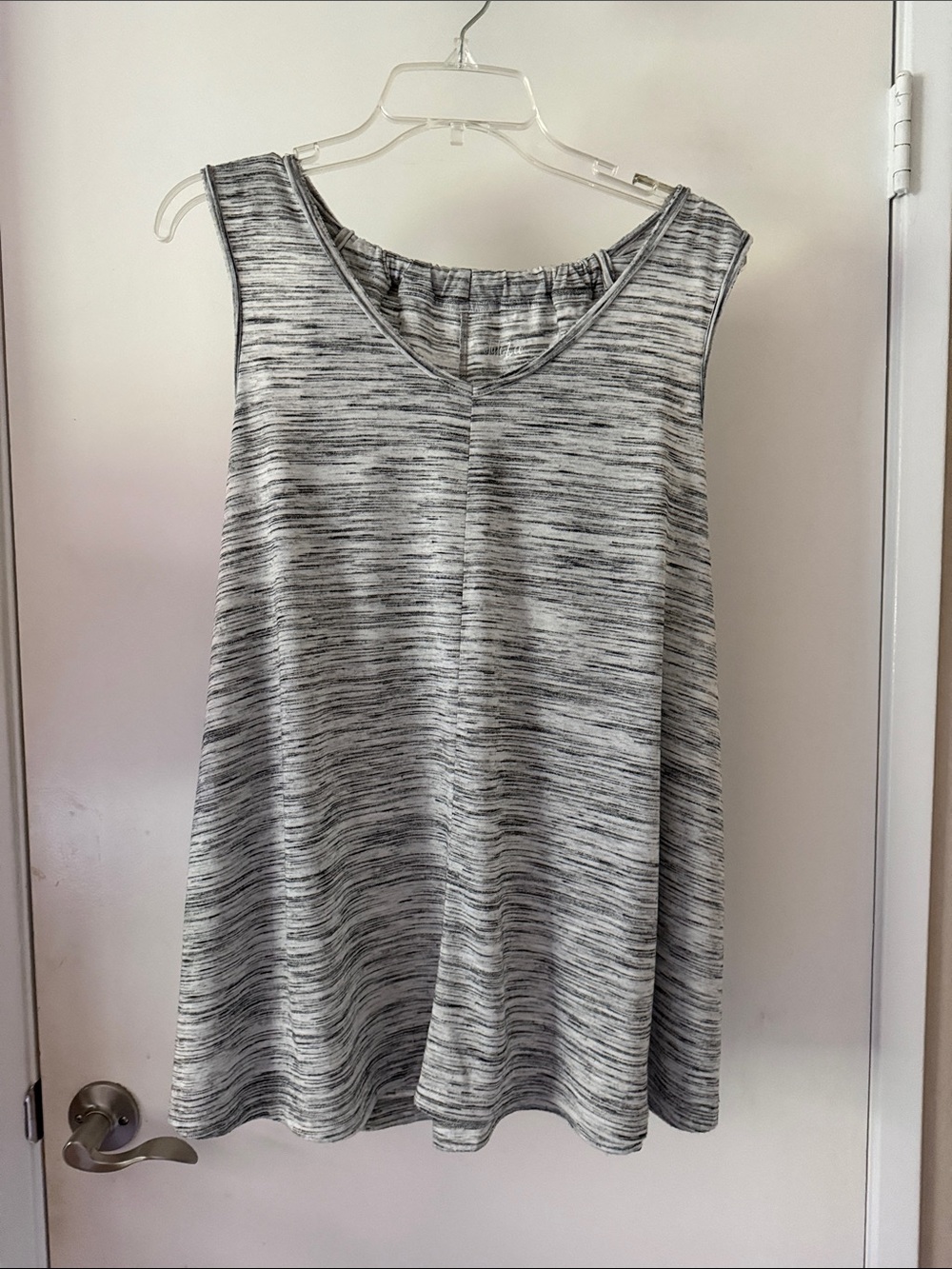 Style & Co. Grey Space-Dye V-Neck Tank Top